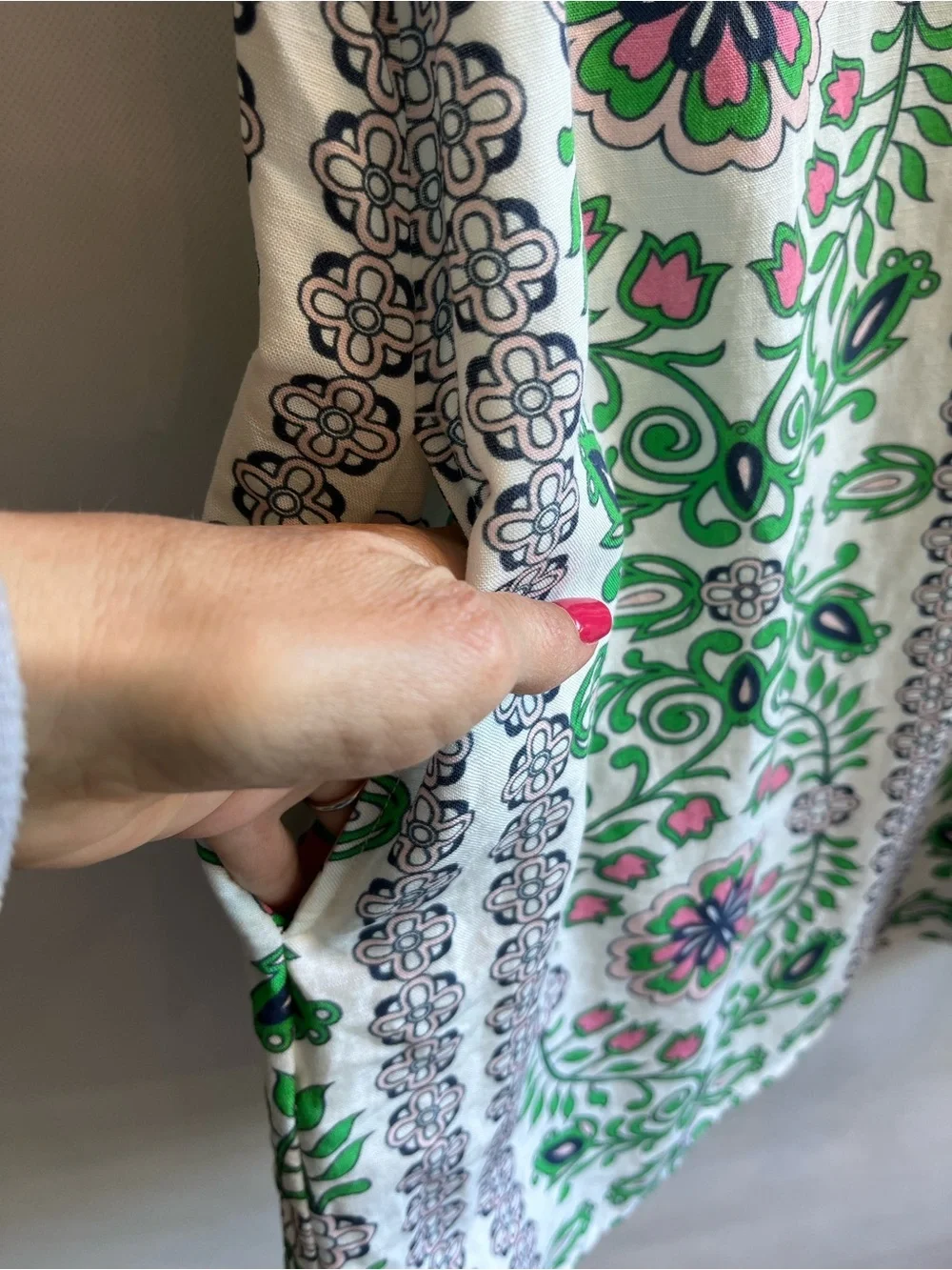 Tory Burch Garden Party Floral Linen Blend Sleeveless Shift Mini Dress